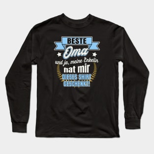 Beste Oma Spruch Geschenk Long Sleeve T-Shirt